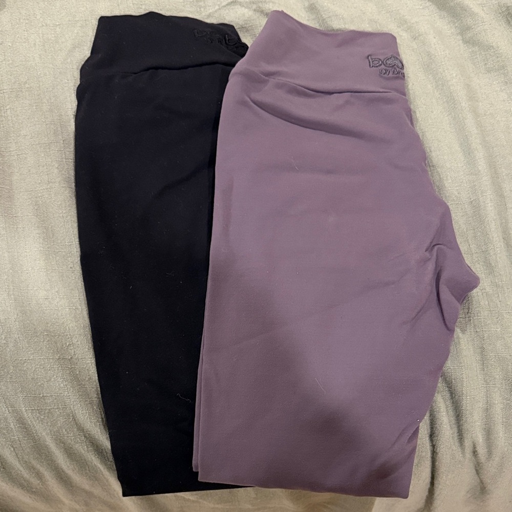 Booty By Brabants Black and Mauve/Purple Leggings